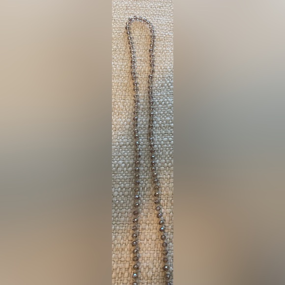 🌸Neclace Boho style NWOT sparkly violet bead w/ faux Baroque Pearl & Beige - Picture 10 of 13